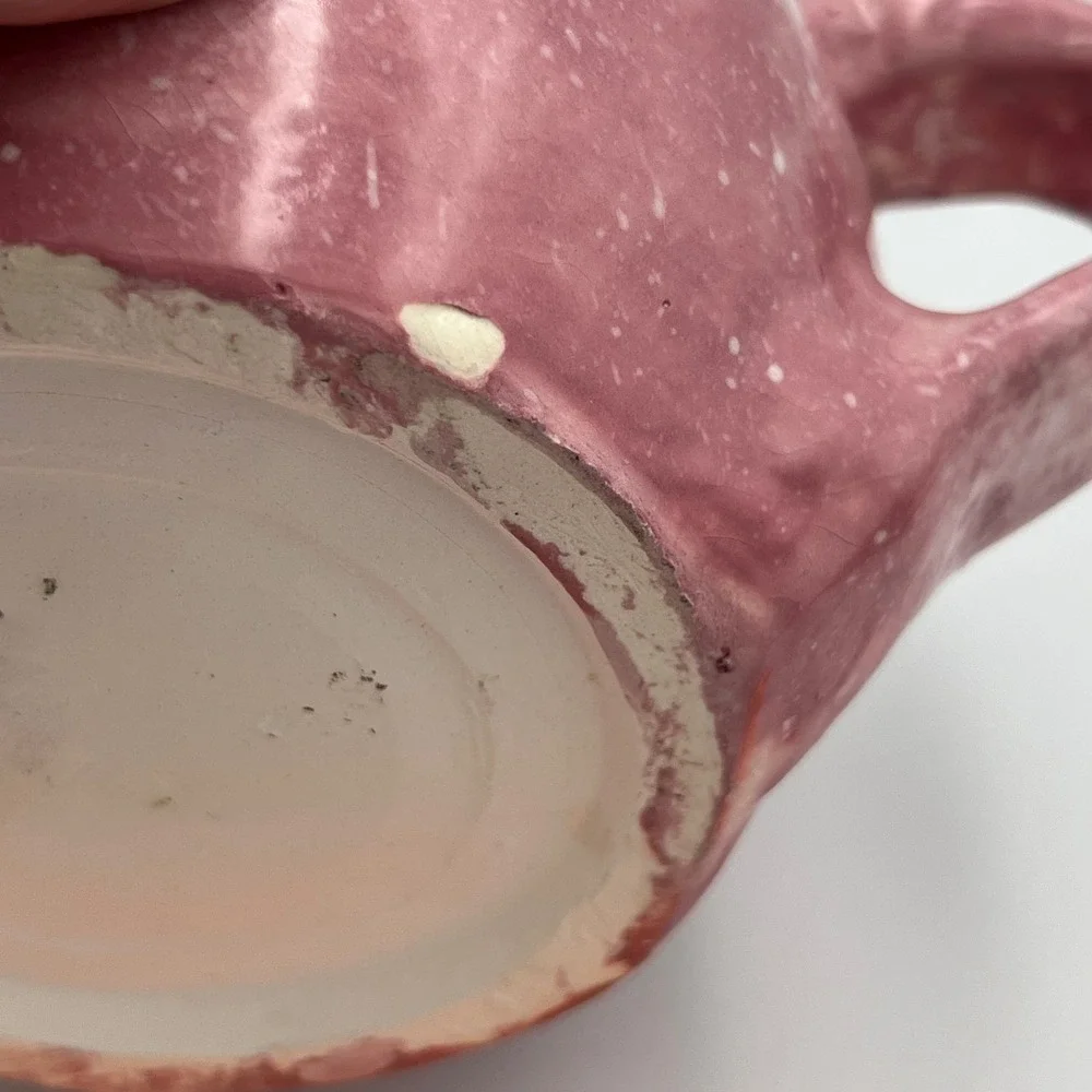 Handmade Pink Cherry Blossom Ceramic‎ Teapot Floral Design